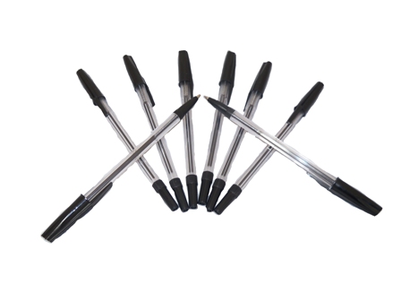 5 x Packs Of 50 Black Medium-Tip Ballpoint Pens